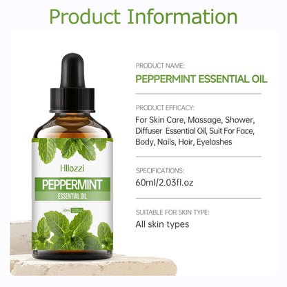 Peppermint Essential Oil - Hydrating Facial & Body Care Oil - Bascora