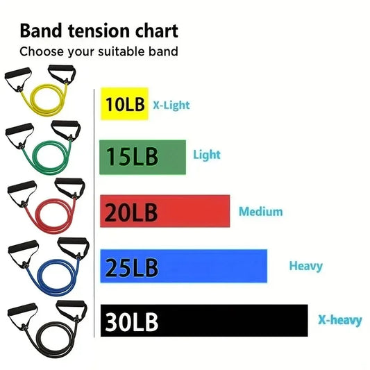 Exercise Resistance Belt with Handle - Elastic Fitness Band for Home Workouts