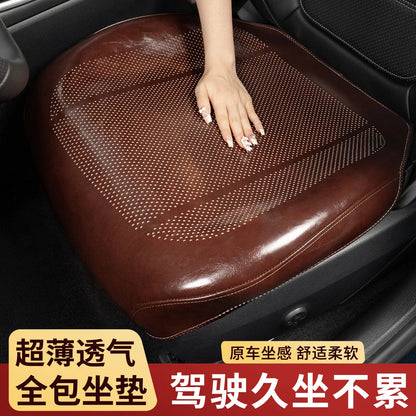 Ultra-thin Car Seat Cushion - Genuine Leather - Bascora