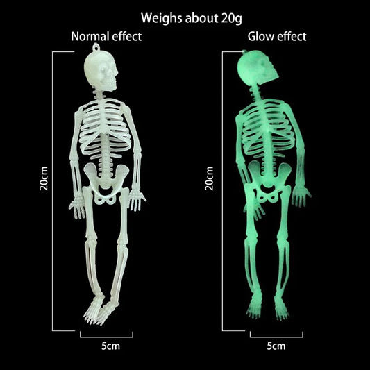 Halloween Skeleton Luminous Props - Movable Hanging Skull