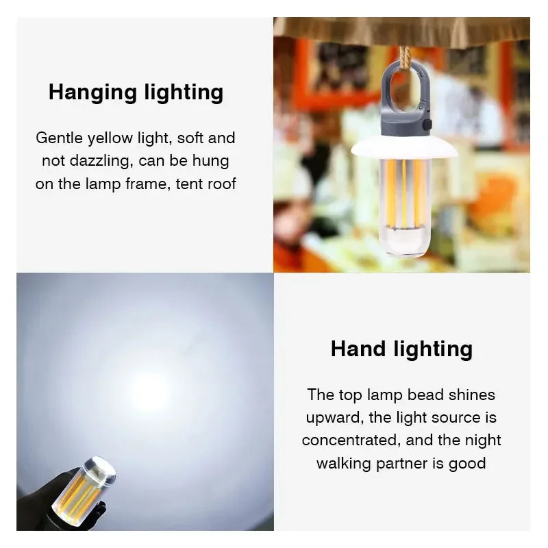 Rechargeable LED Camping Lantern - 5 Lighting Modes
