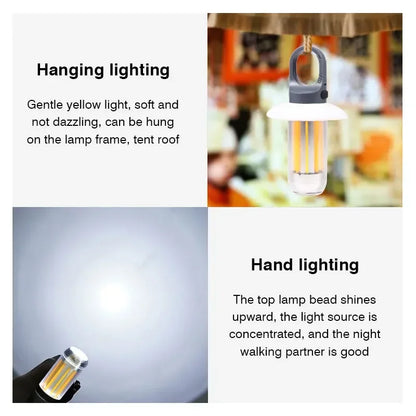 Rechargeable LED Camping Lantern - 5 Lighting Modes - Bascora