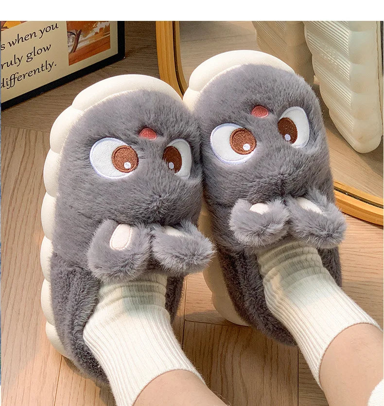 Women's Cotton Slippers - Warm Winter Indoor Shoes