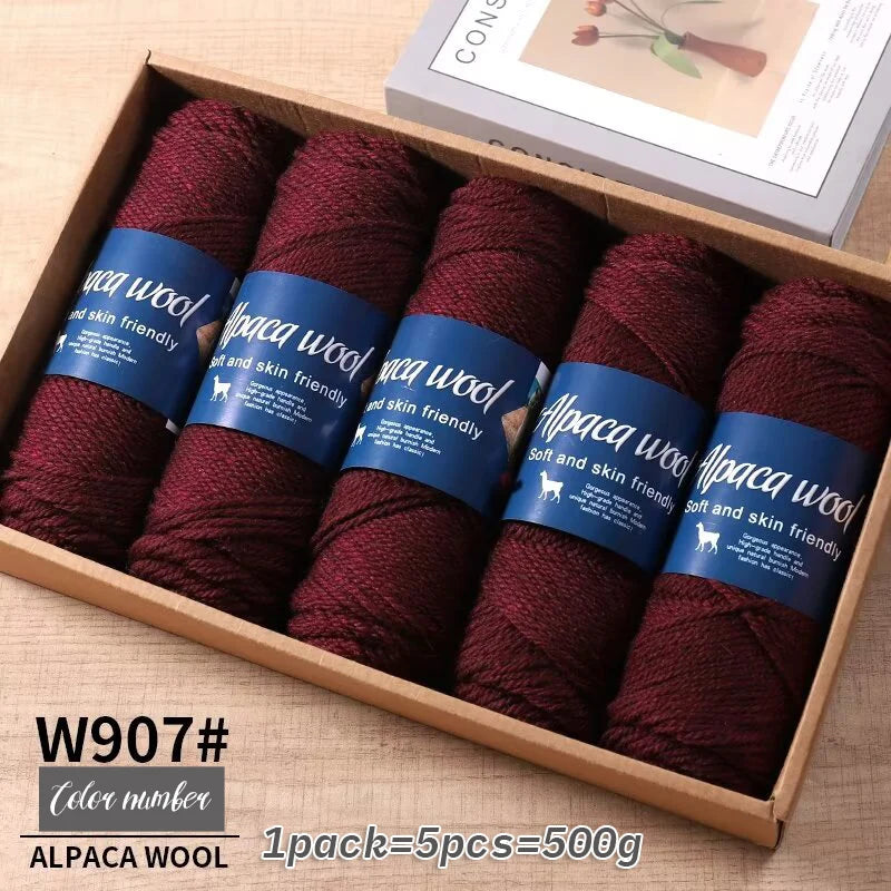 500g Coarse Hand-Weaving Alpaca Wool Yarn