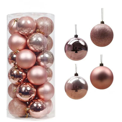 Christmas Ball Ornaments - Multicolor Electroplating Pendant Set - Bascora