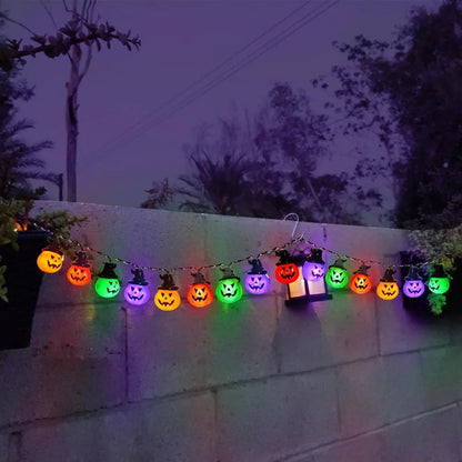 Pumpkin String Lights - RGB LED Indoor Outdoor Decoration - Bascora