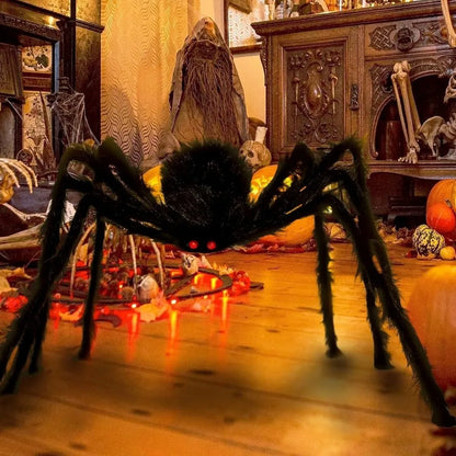 Halloween Giant Black Spider - Haunted House Decoration - Bascora