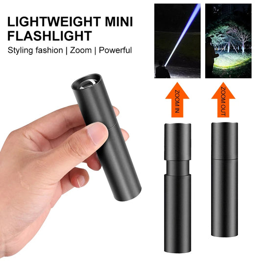 Mini lampe de poche en aluminium - Lampe de poche EDC avec mise au point