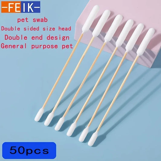 Tampons nettoyants pour oreilles d'animaux - 50/100/300/500/900/1000 pièces
