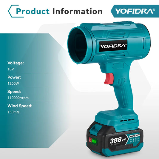 1200W Cordless Turbo Fan - 150M/S for Makita Battery