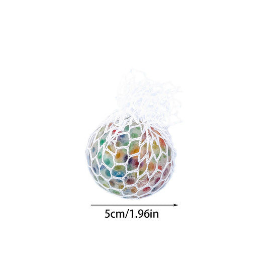 Colorful Grape Bead Squeeze Balls - Stress Relief Set