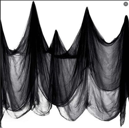 Halloween Hanging Ghost Mask Door Curtain - Haunted House Decor - Bascora