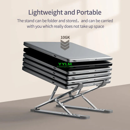 Portable Adjustable Laptop Stand - Aluminum Alloy for MacBook & PC - Bascora