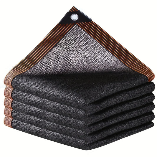 Black Shade Cloth Sunblock Mesh - Taped Edge with Grommets