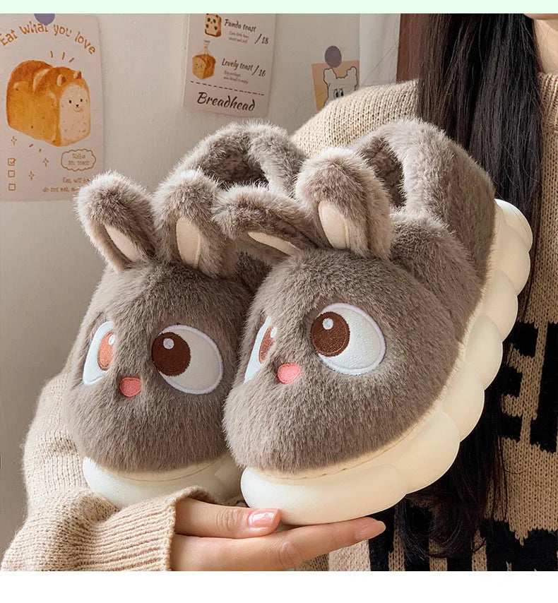 Women's Cotton Slippers - Warm Winter Indoor Shoes