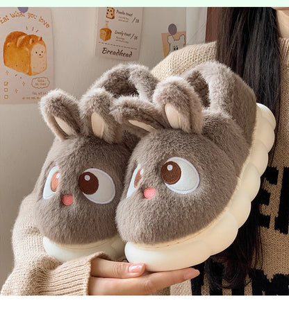 Women's Cotton Slippers - Warm Winter Indoor Shoes - Bascora