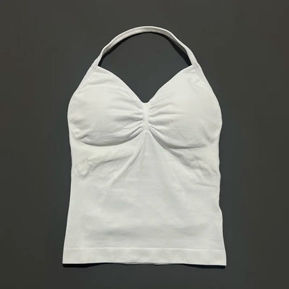 Impact Longline Strappy Sports Bra - Open Back Yoga Tank Top - Bascora