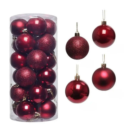 Christmas Ball Ornaments - Multicolor Electroplating Pendant Set - Bascora