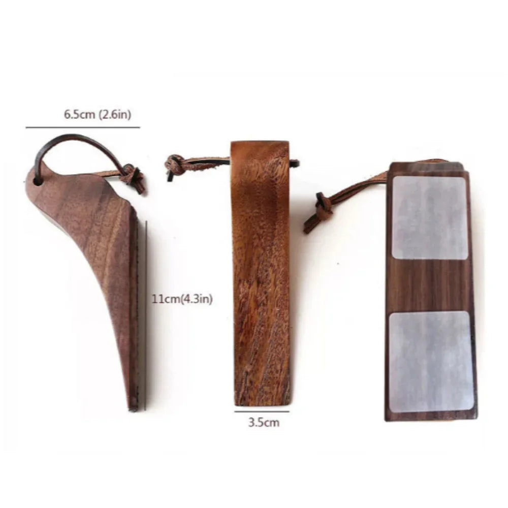 Wooden Bird Door Stopper - Handmade Decorative Door Wedge with Leather Cord