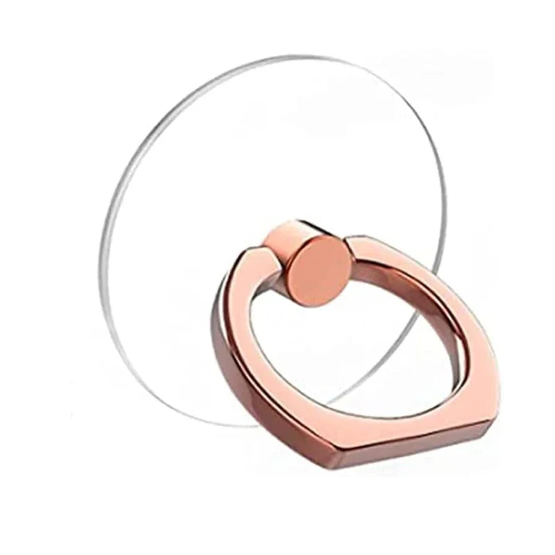 Soporte de anillo para teléfono móvil con rotación de 360 grados, transparente