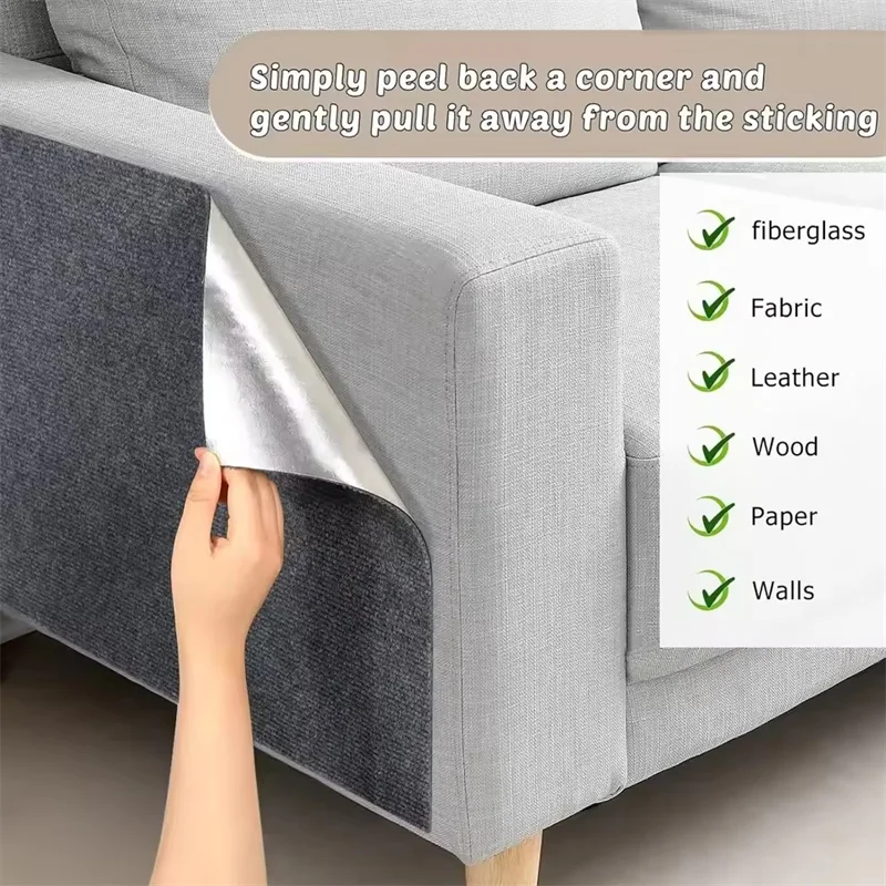 Protector de sofá para rascadores de gatos - Tapete autoadhesivo para muebles