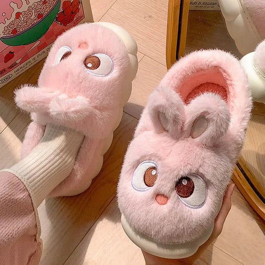 Women's Cotton Slippers - Warm Winter Indoor Shoes