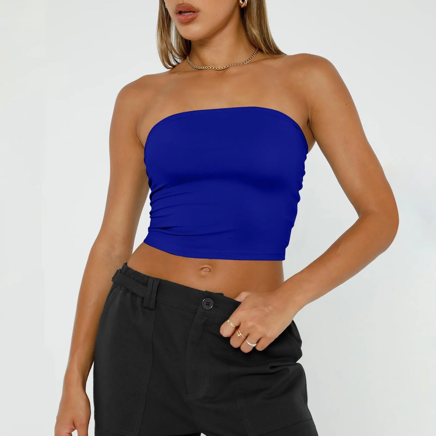 Women's Soft Breathable Bustier - Cotton Spandex Tube Top