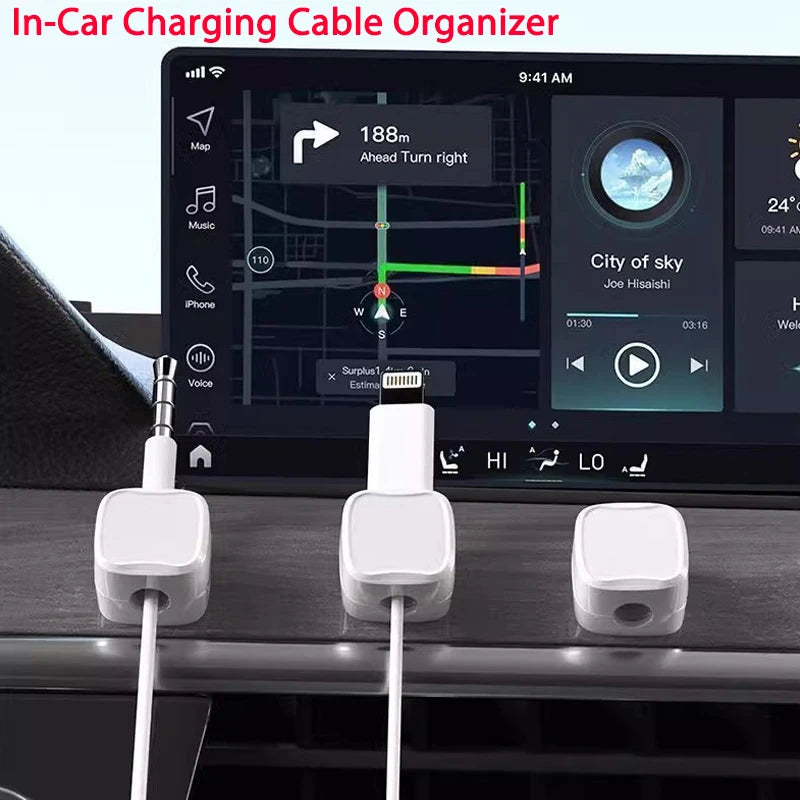 Magnetic Cable Clip & Cord Organiser - Workspace Management Solution