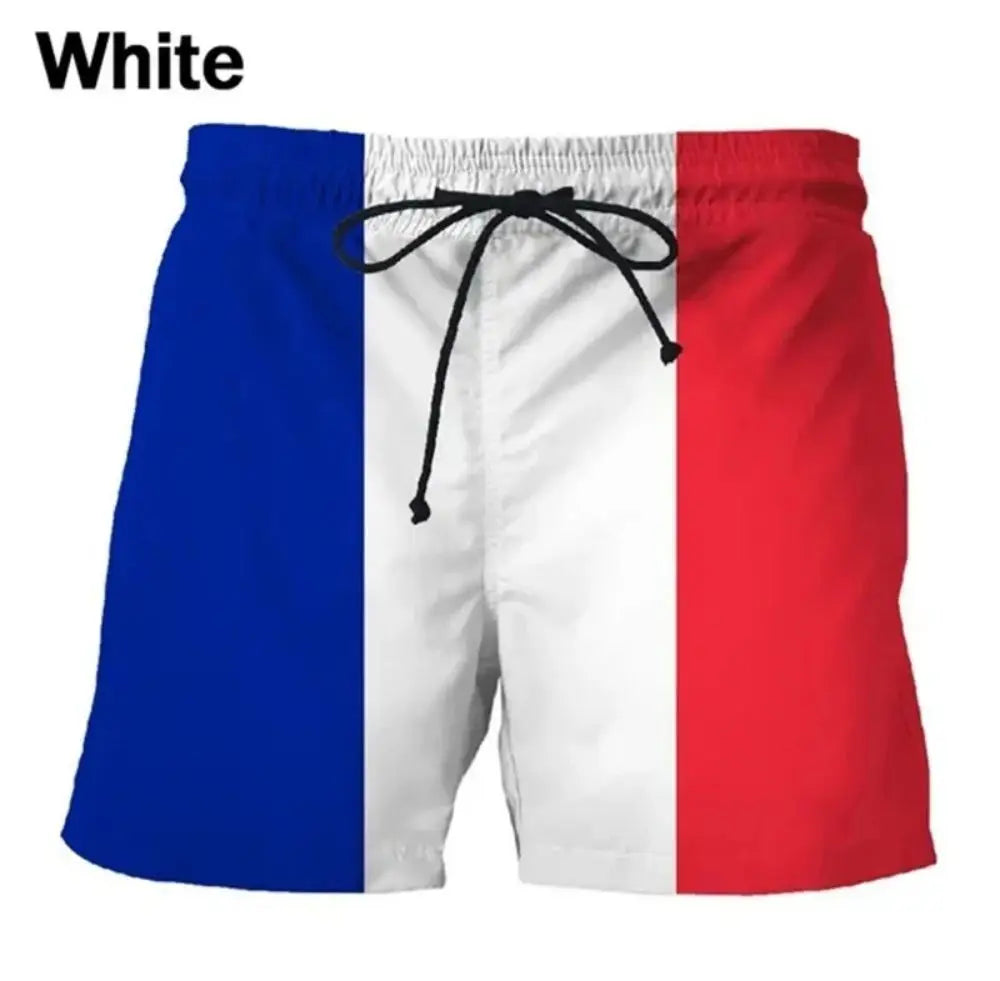 Shorts de playa con bandera patriótica - Bañadores estampados en 3D para hombres y niños