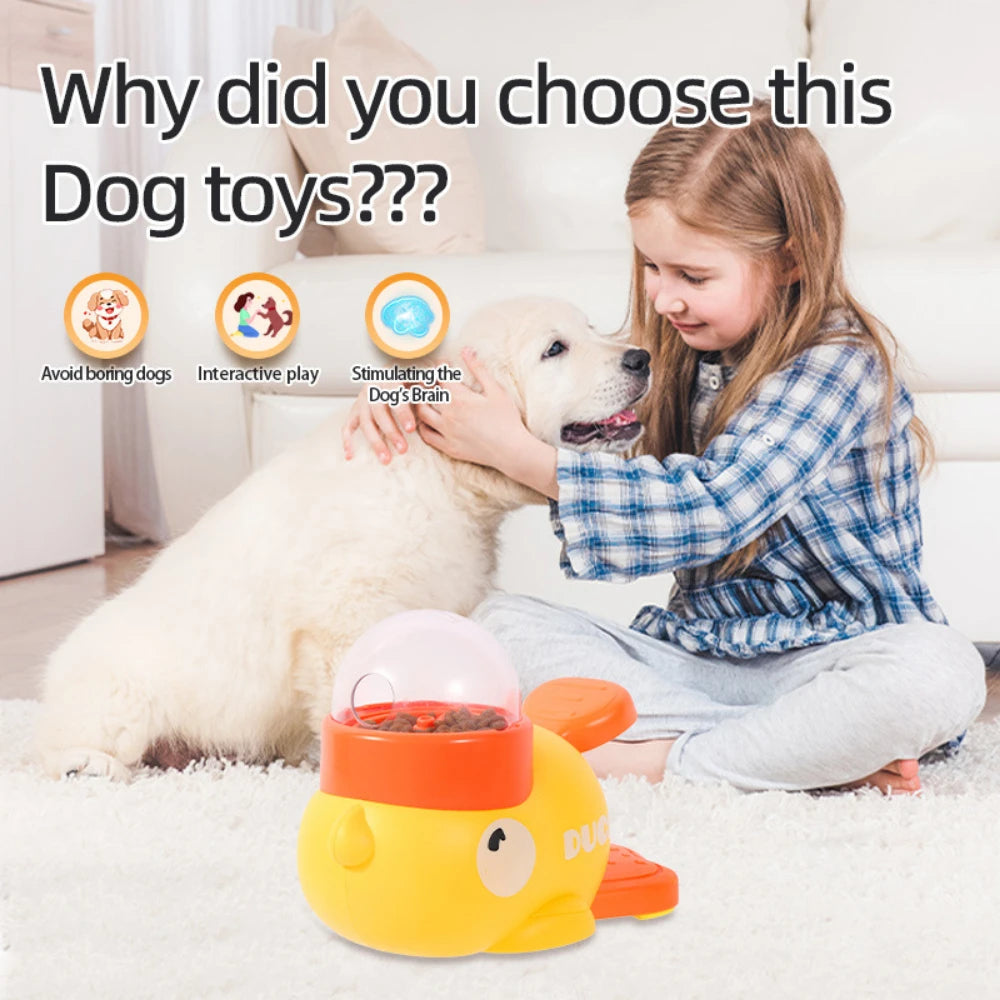 Pet Snack Feeder - Cartoon Duck Design Training Dispenser