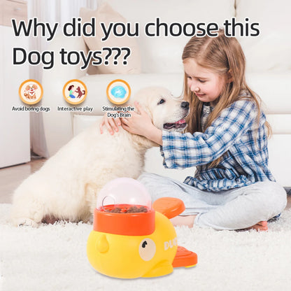 Pet Snack Feeder - Cartoon Duck Design Training Dispenser - Bascora