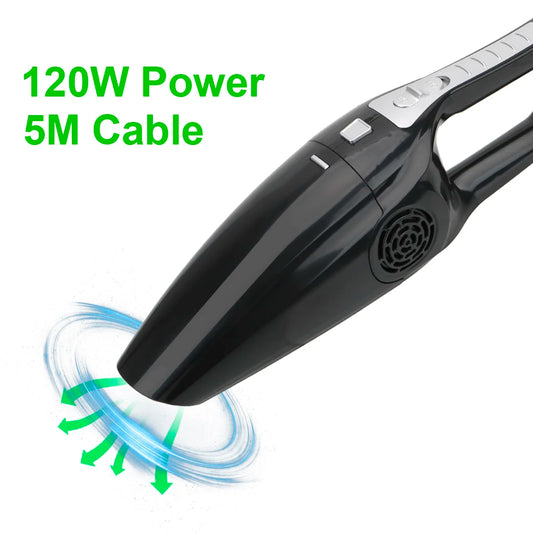 Car Vacuum Cleaner Wet & Dry - 12V 120W High Suction