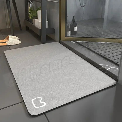 Double-Sided Diatomaceous Earth Bath Mat 40x60cm - Super Absorbent - Bascora