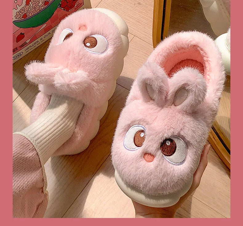 Women's Cotton Slippers - Warm Winter Indoor Shoes
