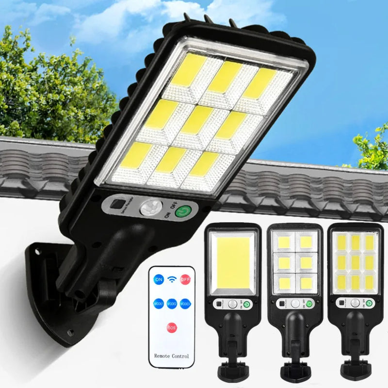LED Solar Outdoor Remote Control Wall Lamp - Bascora