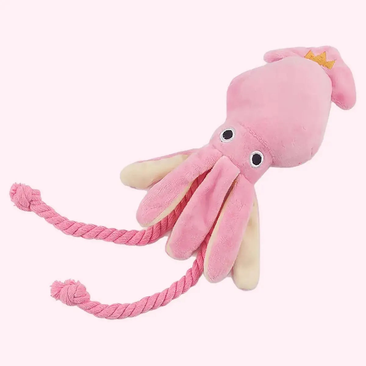 Jouet en peluche pieuvre pour animaux de compagnie – Jouet interactif résistant aux morsures pour chiens et chats
