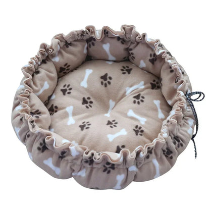 Soft Warm Nest Pet Cushion - Adjustable Drawstring Bed