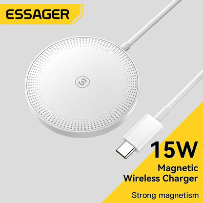 Essager 15W Magnetic Wireless Charger - Fast Charging for iPhone - Bascora