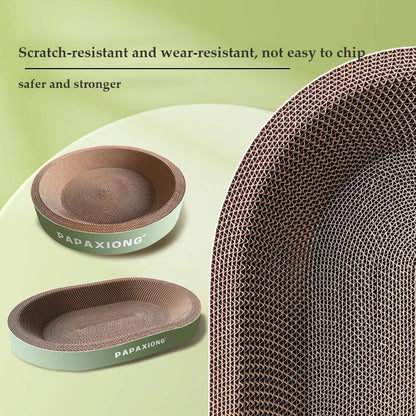 Cat Scratcher and Bed - Round Oval Design - Bascora