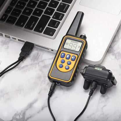 Electric Dog Training Collar - Waterproof Remote Control with Rechargeable Battery - Bascora