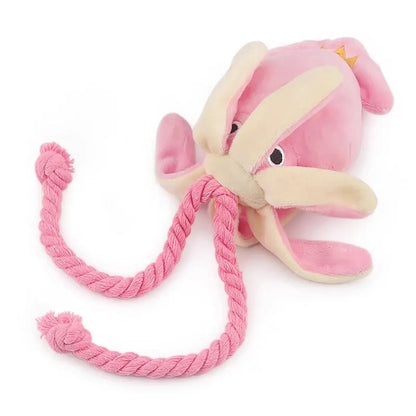 Pet Octopus Plush Rope Toy - Bite-Resistant Interactive Toy for Dogs & Cats - Bascora