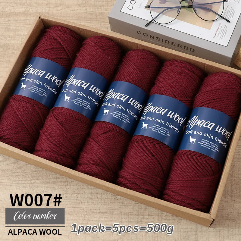 500g Coarse Hand-Weaving Alpaca Wool Yarn