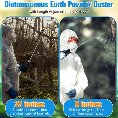 Diatomaceous Earth Powder Duster - Garden Sprayer for Organic Pest Control - Bascora