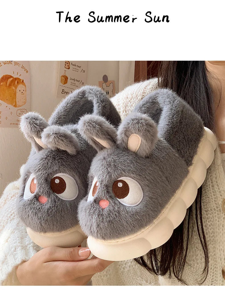 Women's Cotton Slippers - Warm Winter Indoor Shoes
