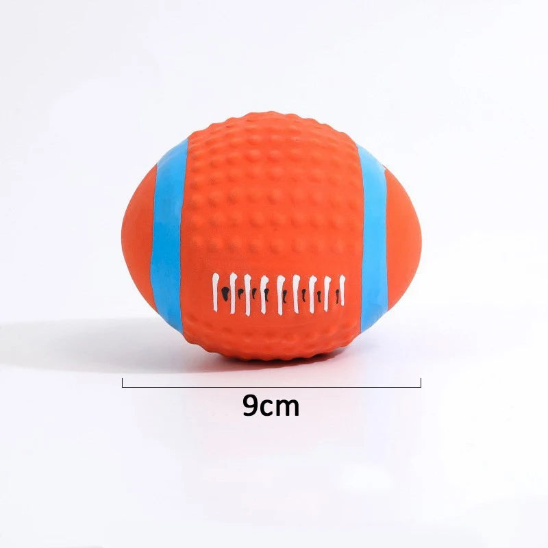 Latex Squeaky Dog Toys - Rugby Football Volleyball Set