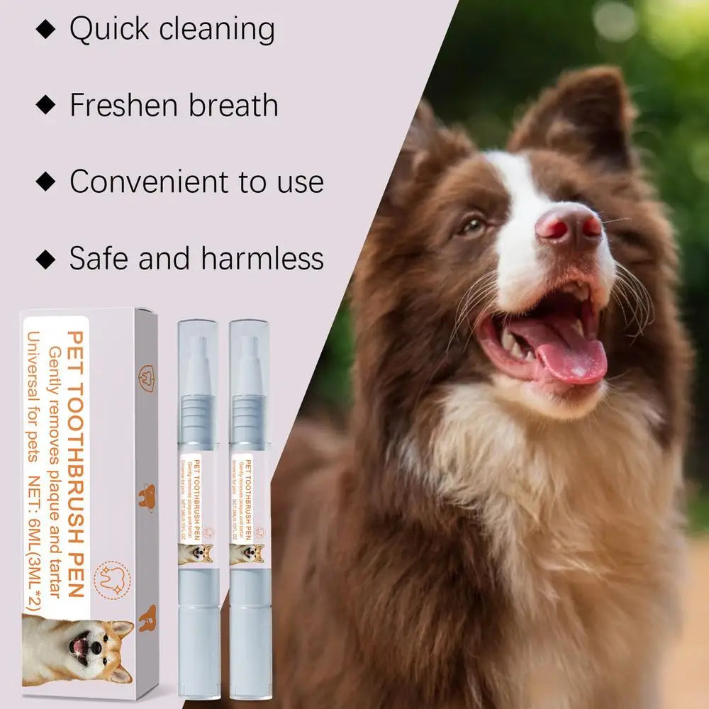 Stylo de nettoyage dentaire pour animaux de compagnie – Haleine fraîche et blanchiment des dents pour chiens et chats