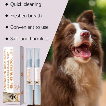 Pet Teeth Cleaning Pen - Fresh Breath & Tooth Whitening for Dogs & Cats - Bascora