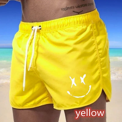 Men's Quick Dry Swim Shorts - Breathable Beach Pants with Pockets - Bascora