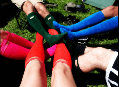 Knee-High Bamboo Thermal Socks -  Wellington Boots Socks Organic Thermal - Black