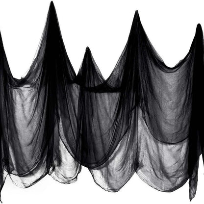 Halloween Hanging Ghost Mask Door Curtain - Haunted House Decor - Bascora